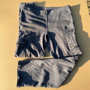 Nike Cargo Sweatpants Mens Size M Gray Casual Distressed Athletic 526478-060